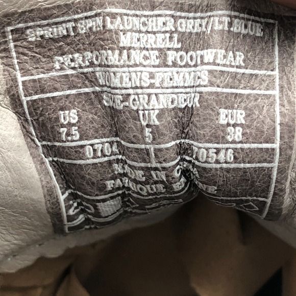 Merrell Sprint Spin Launcher Shoes‎ Women's Size 7.5 Gray multicolored 70546 - Picture 9 of 11